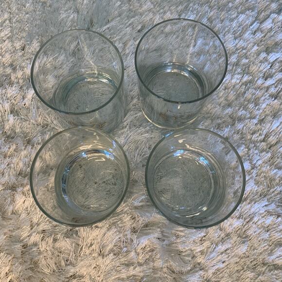 Rocks Glasses Gold Leaf Pattern Weighted Bottom - Picture 4 of 5